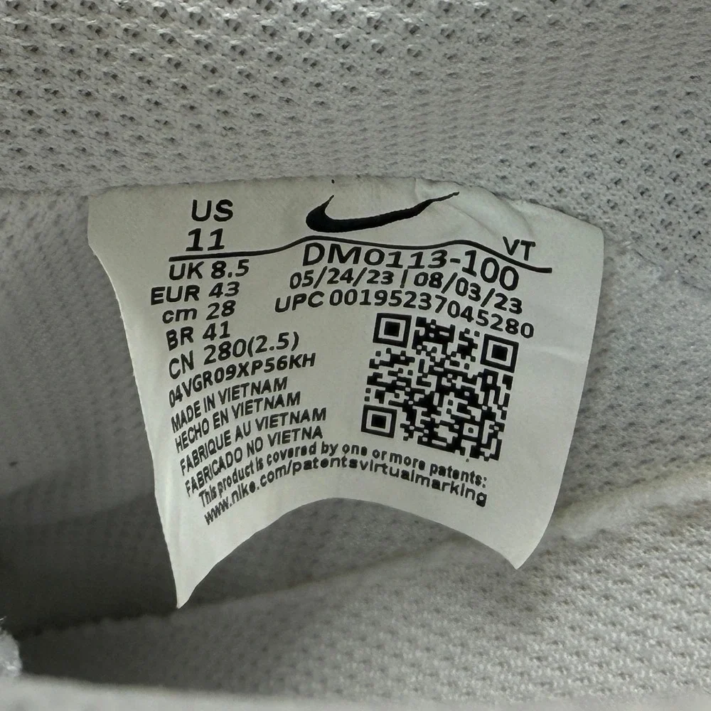 Nike Nike Court Vision Alta Shoes Womens 11 Triple White Athletic Retro Platform